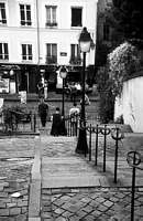 Paris black and white photos - Montmartre - Stairs