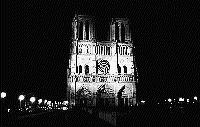 Paris black and white photos at night - Île de la Cité - Notre Dame