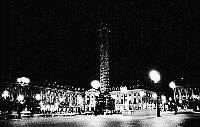 Paris black and white photos at night - Place Vendôme
