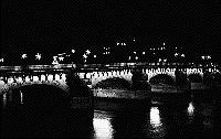 Paris black and white photos at night - Pont Neuf