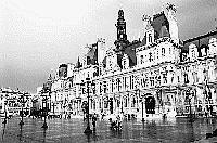Paris black and white photos - Htel de Ville
