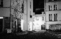 Paris black and white photos at night - Marais - Village Saint Paul